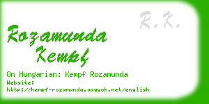rozamunda kempf business card